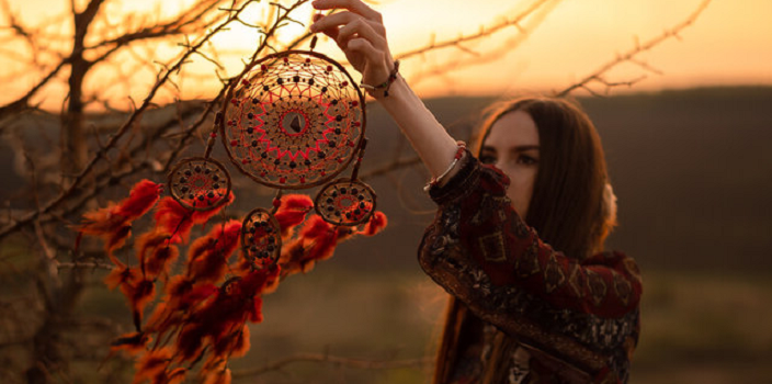 woman with dreamcatcher